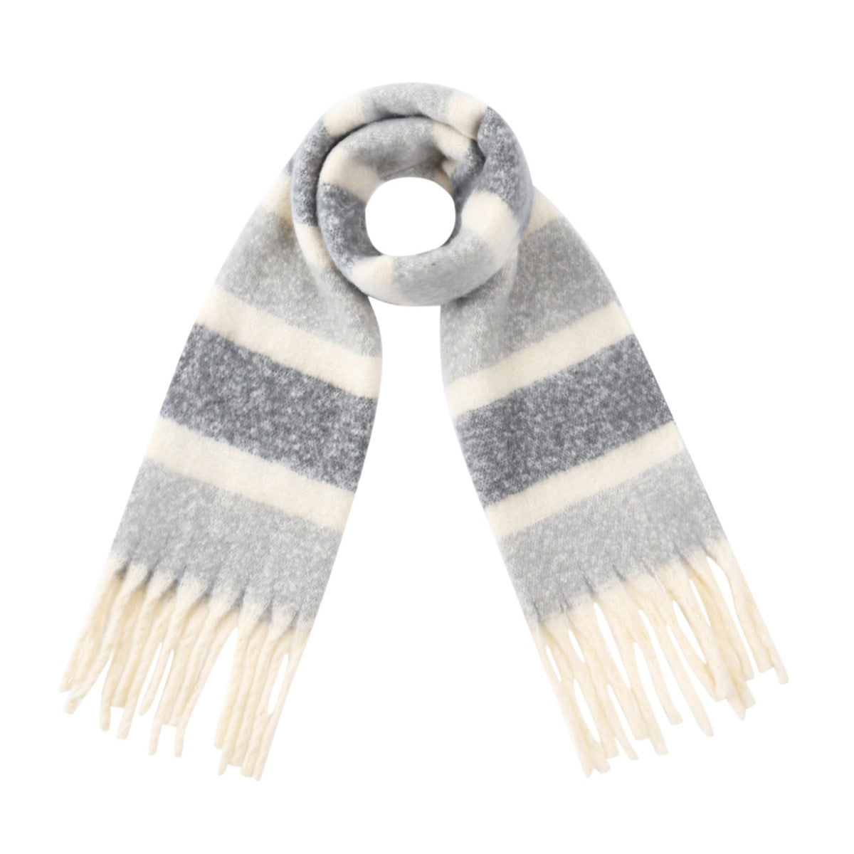 CreEZions dames sjaal grijs gestreept