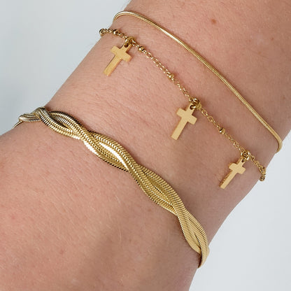 CreEZions rvs armband gedraaid