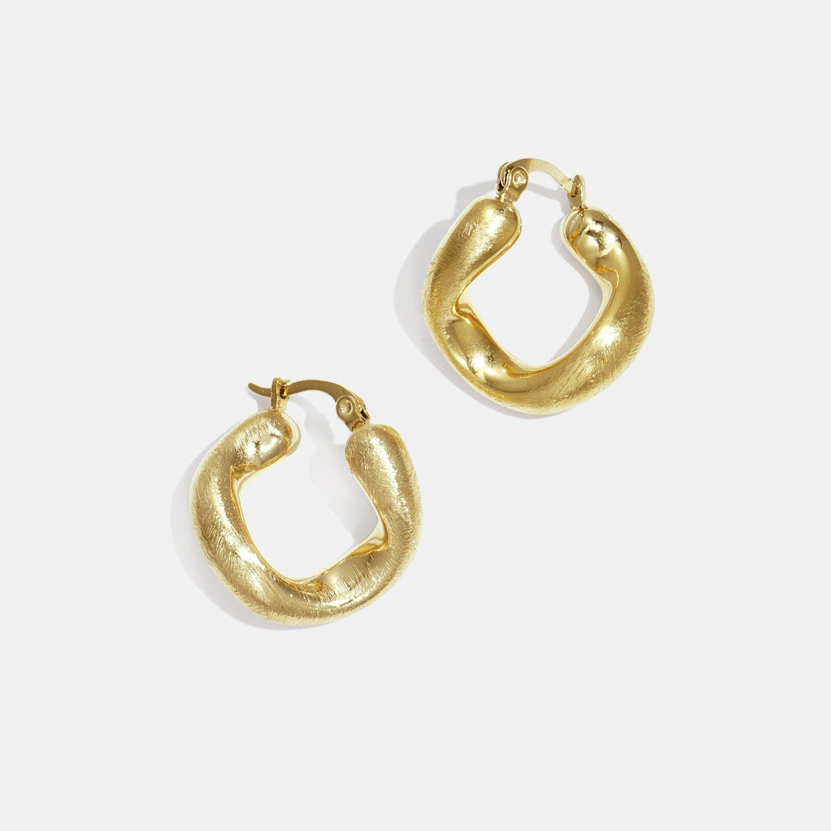 CreEZions oorbellen roestvrij staal gedraaid