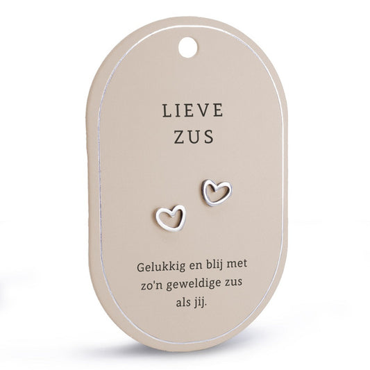 Lieve zus – oorbellen die zeggen hoeveel je om haar geeft
