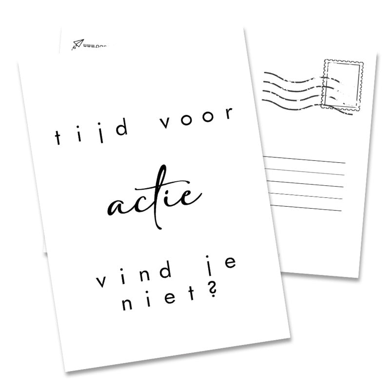 Wenskaart Tijd voor actie