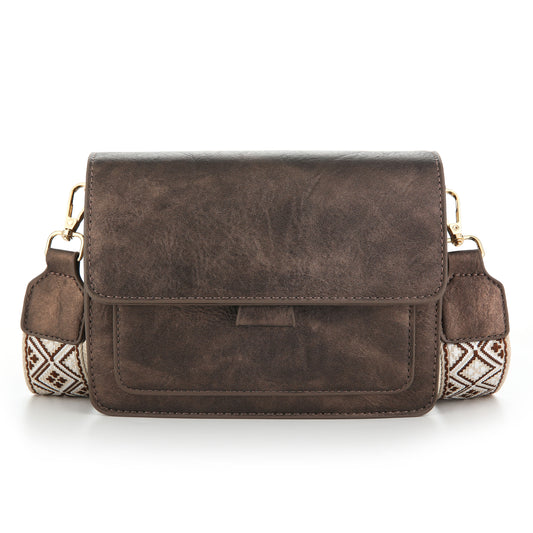 Shoulder bag in bronze color