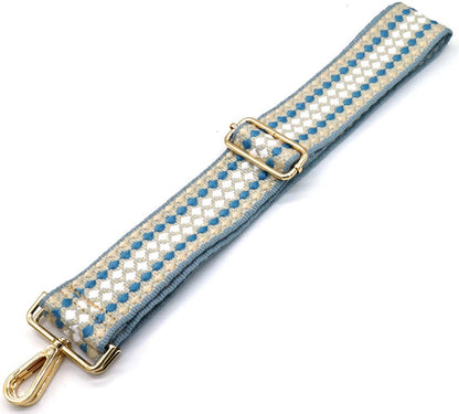 Bag strap blue/white dots