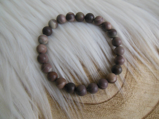 Bead bracelet Marble beige/brown