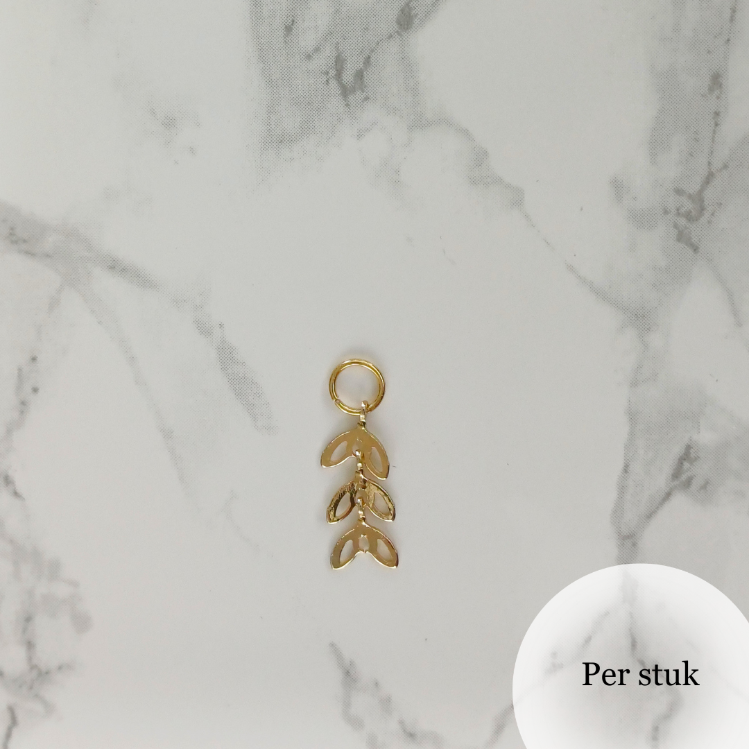 Mix & match bedel met goudkleurig bladdesign