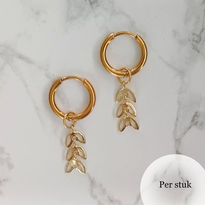 Mix & match bedel met goudkleurig bladdesign