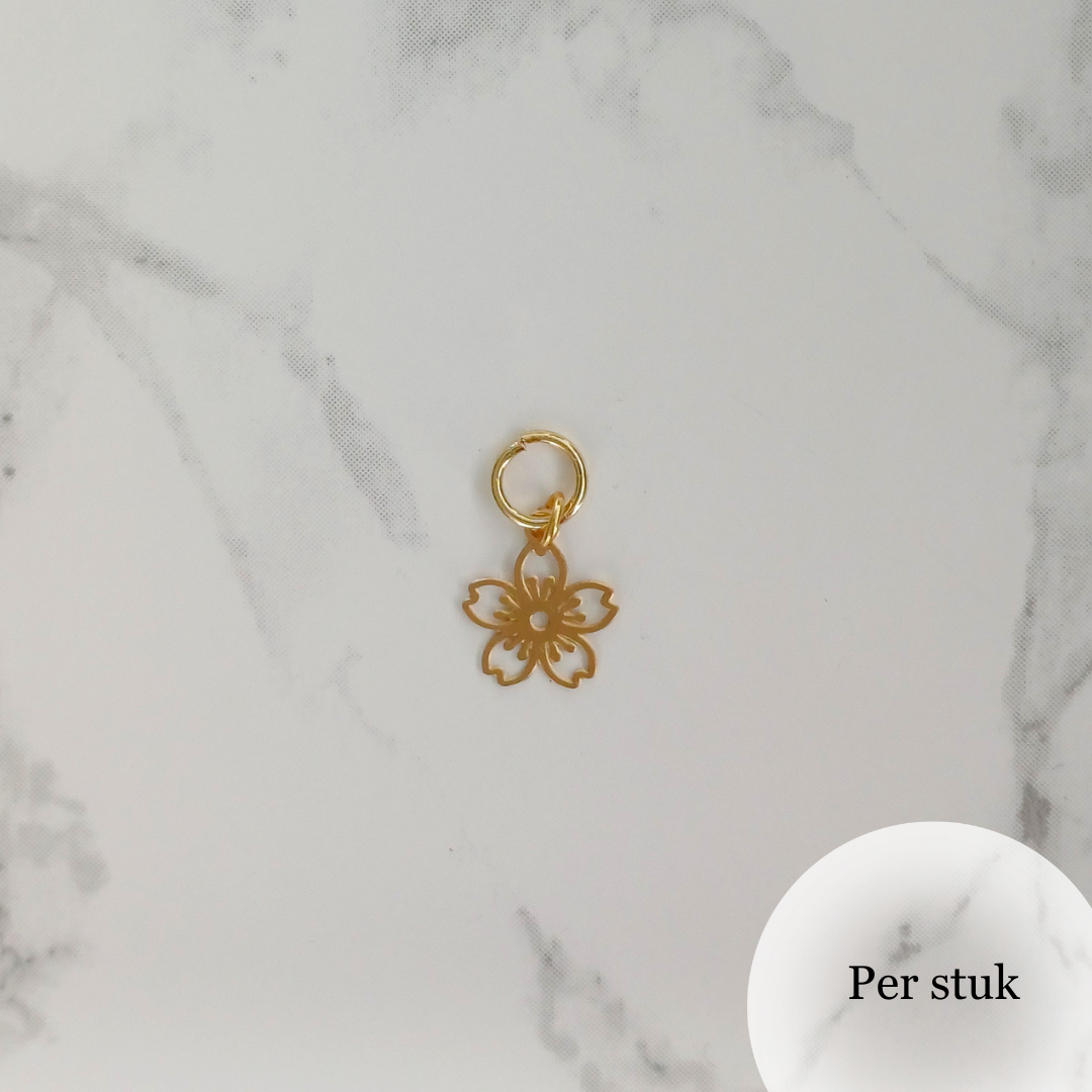 Mix & match bedel met verfijnd bloemetje goudkleur