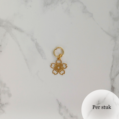 Mix & match bedel met verfijnd bloemetje goudkleur