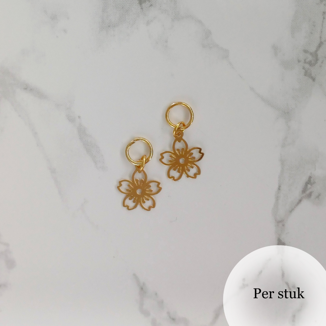 Mix & match bedel met verfijnd bloemetje goudkleur