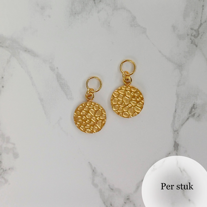 Mix & match bedel met bewerkt rondje goudkleur