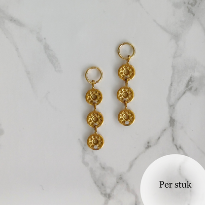 Mix & match bedel met 3 schijfjes goudkleur