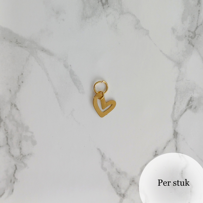 Mix & match bedel met verfijnd hartje goudkleur