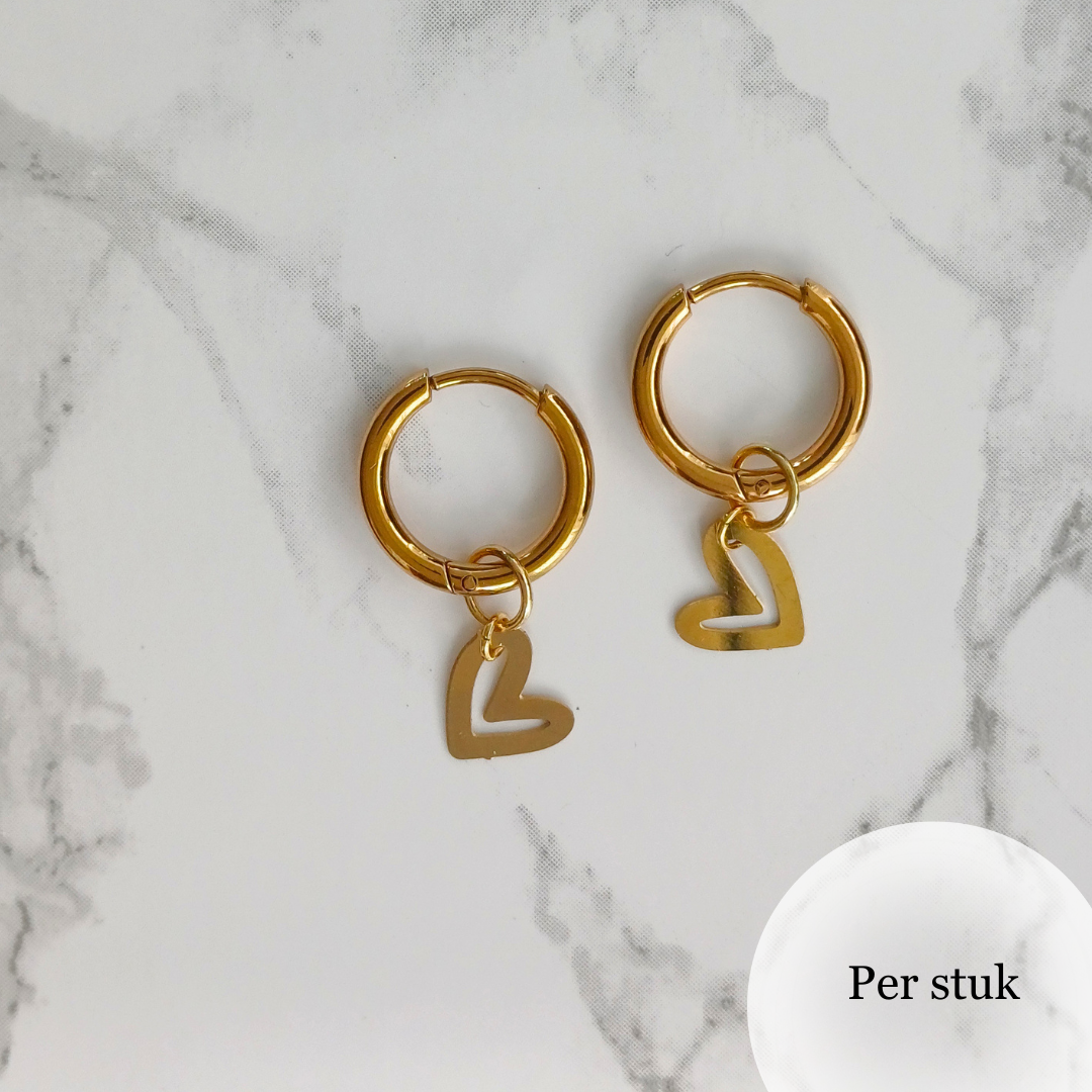 Mix & match bedel met verfijnd hartje goudkleur