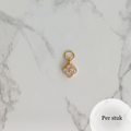 Mix & match bloembedel met zirkonia – transparant