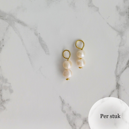 Mix & match bedel met kleine zoetwaterpareltjes goudkleur
