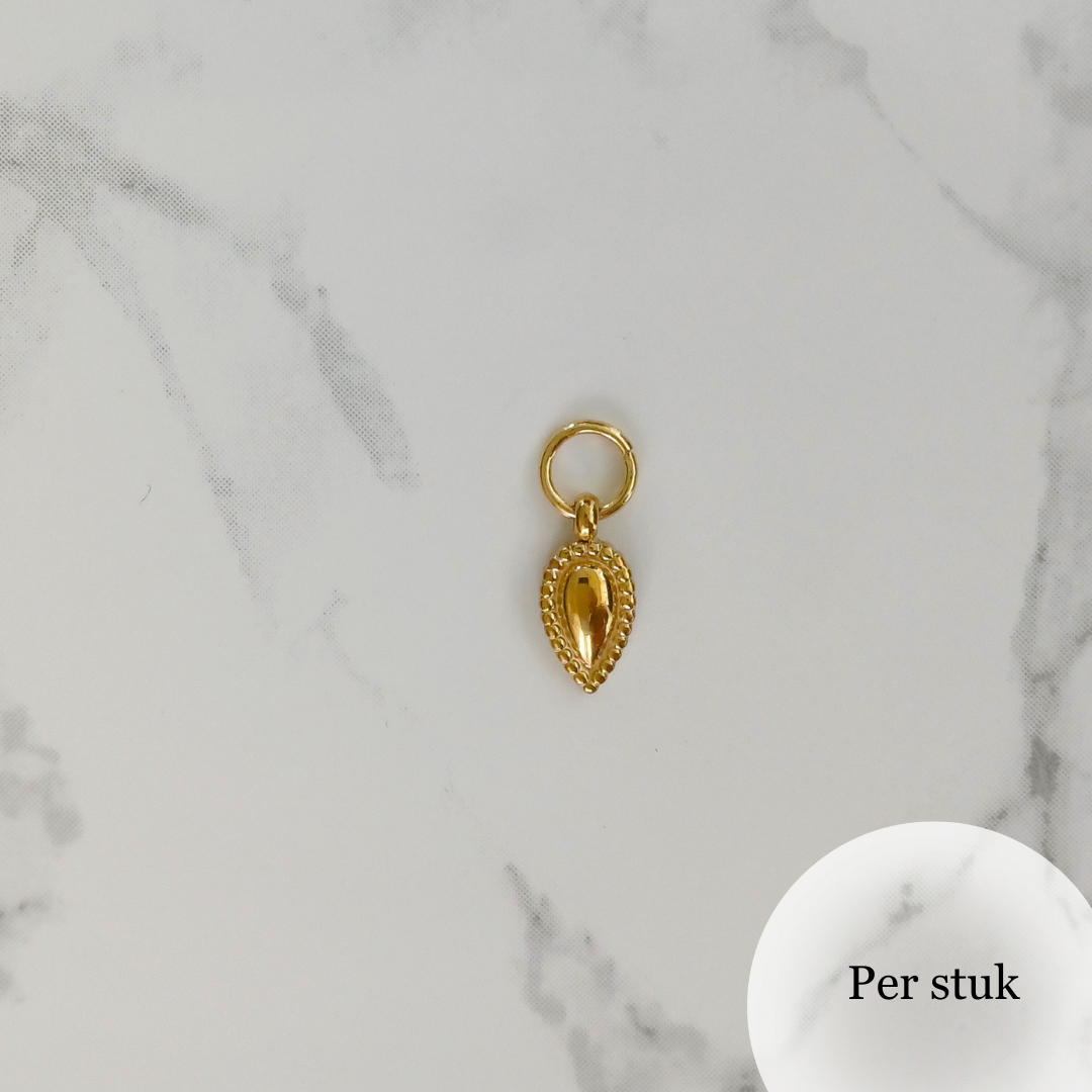 Mix & match druppelvormige bedel goudkleur