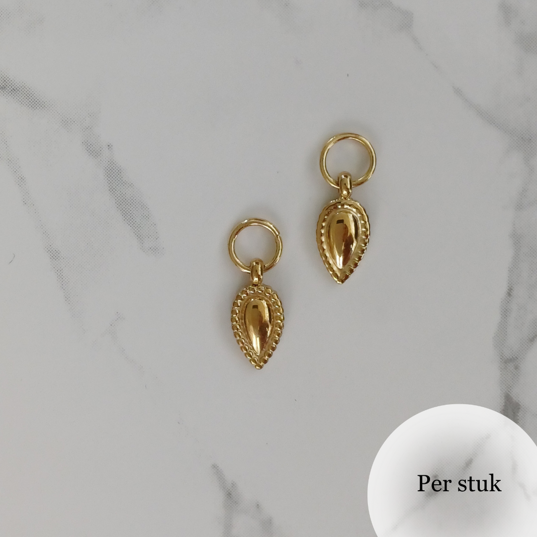 Mix & match druppelvormige bedel goudkleur