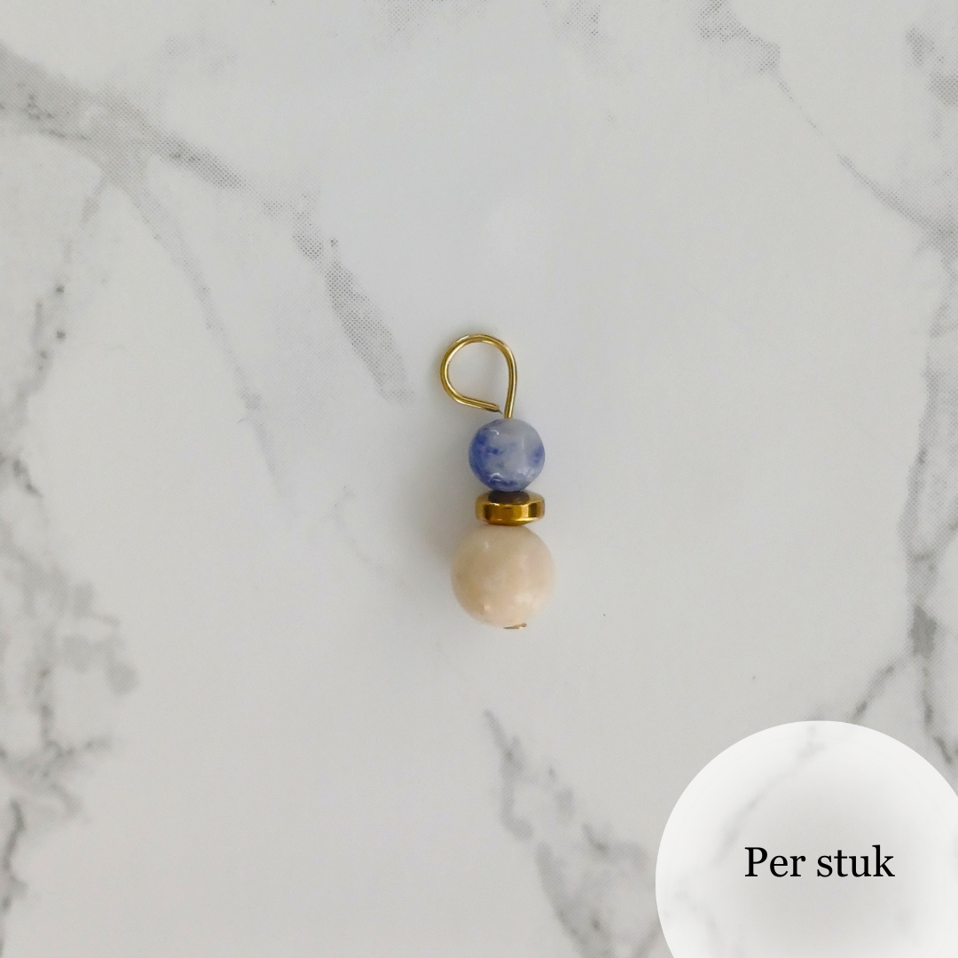 Mix & match bedel met Riverstone en Sodaliet goudkleur