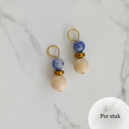 Mix & match bedel met Riverstone en Sodaliet goudkleur