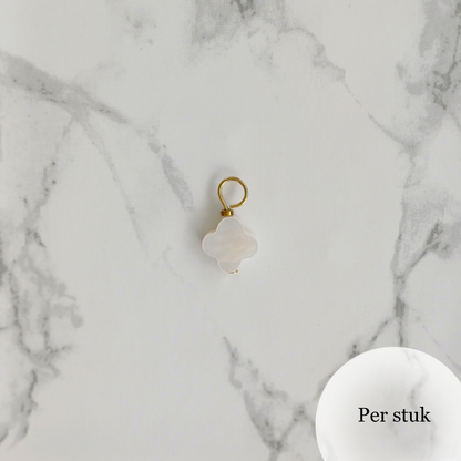 Mix & match bedel met schelp klavertje goudkleur