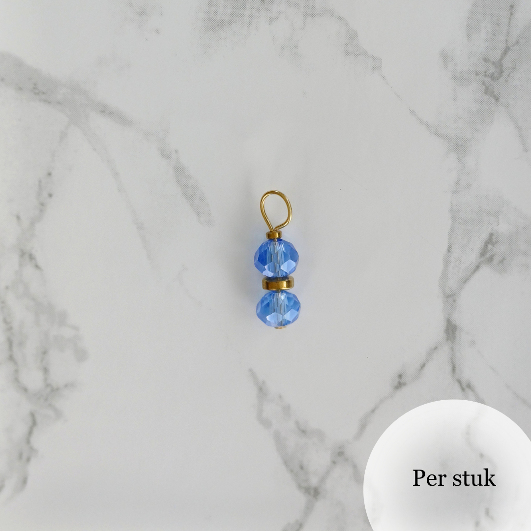Mix & match bedel met facetkralen goudkleur