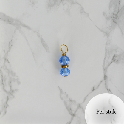 Mix & match bedel met facetkralen goudkleur