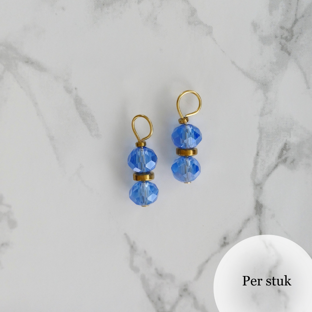 Mix & match bedel met facetkralen goudkleur