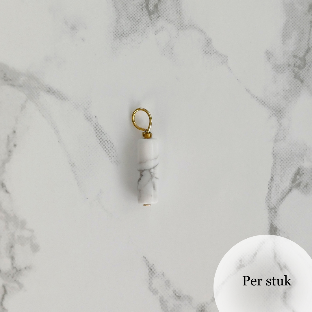 Mix & match oorbel bedel staafvormige Howliet goudkleur