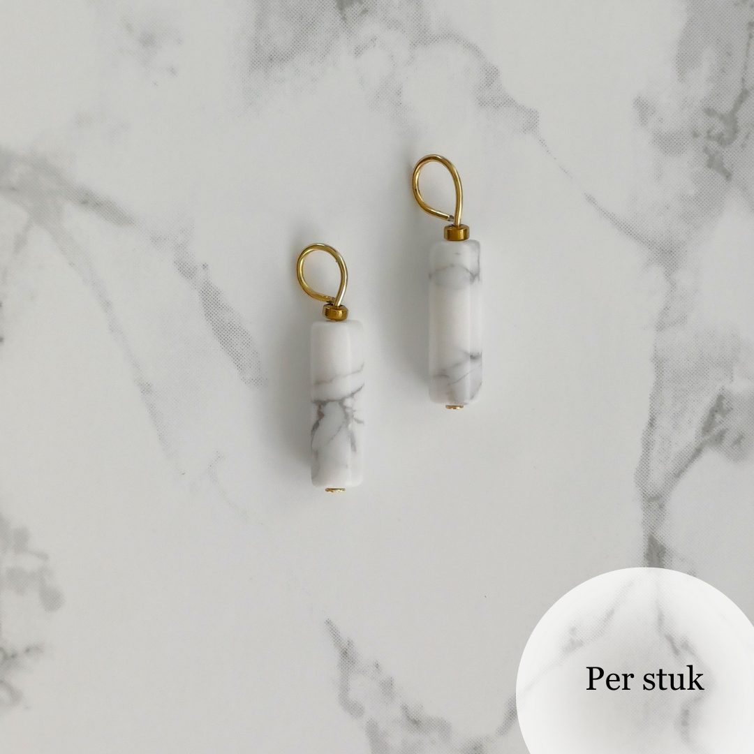 Mix & match oorbel bedel staafvormige Howliet goudkleur