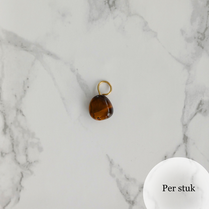 Mix & match oorbel bedels met tijgeroog goudkleur