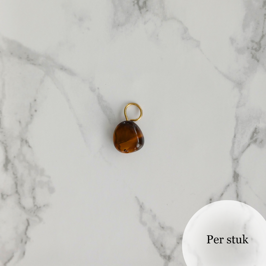 Mix & match oorbel bedels met tijgeroog goudkleur
