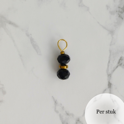 Mix & match bedel met facetkralen goudkleur