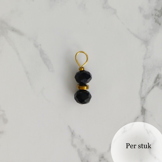 Mix & match bedel met facetkralen goudkleur