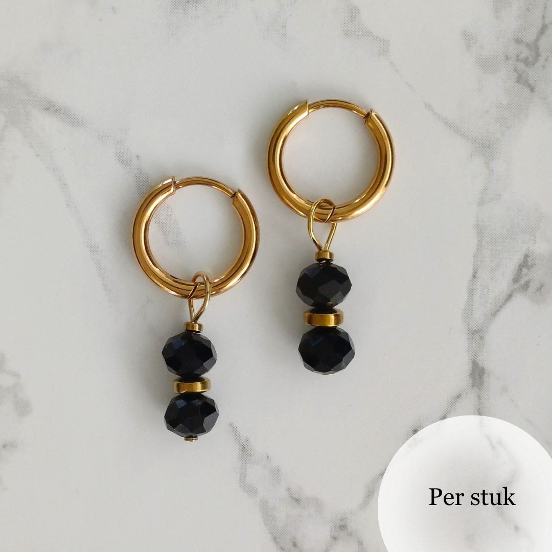 Mix & match bedel met facetkralen goudkleur