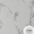 Mix & match bedel met kleine zoetwaterpareltjes zilverkleur