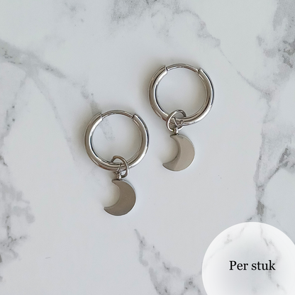 Mix & match bedel met maanbedels zilverkleur