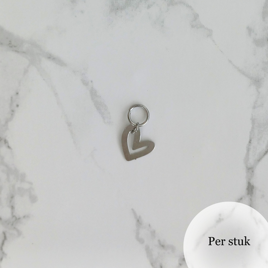 Mix & match bedel met verfijnd hartje zilverkleur