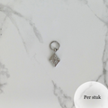 Mix & match bedel met bewerkte ruit zilverkleur
