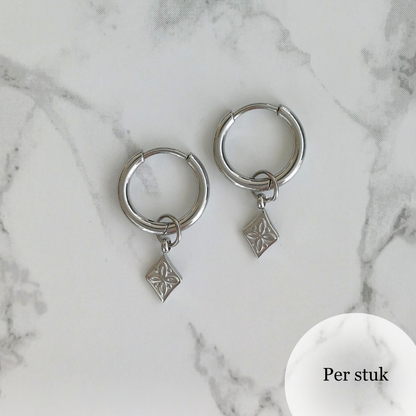 Mix & match bedel met bewerkte ruit zilverkleur