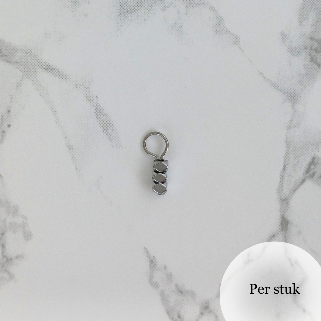 Mix & match bedel met gekante hematiet