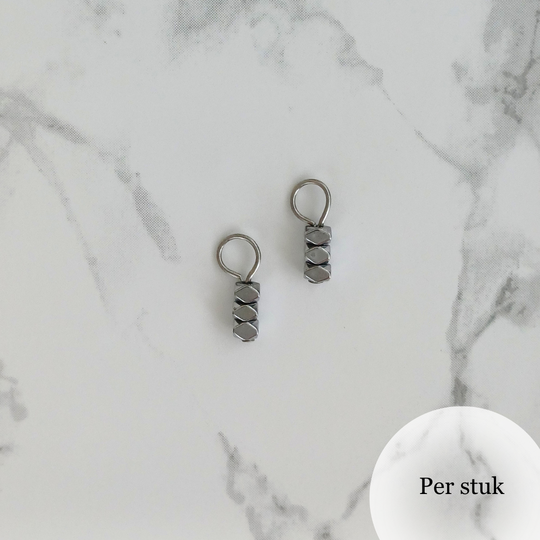 Mix & match bedel met gekante hematiet