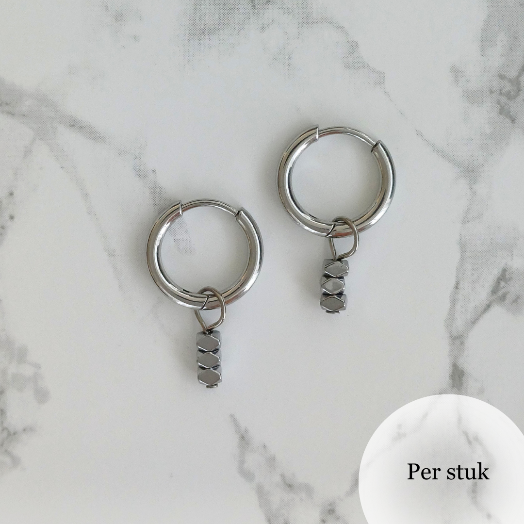 Mix & match bedel met gekante hematiet