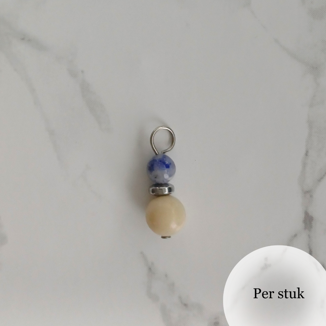 Mix & match bedel met Riverstone en Sodaliet zilverkleur