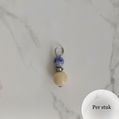Mix & match bedel met Riverstone en Sodaliet zilverkleur