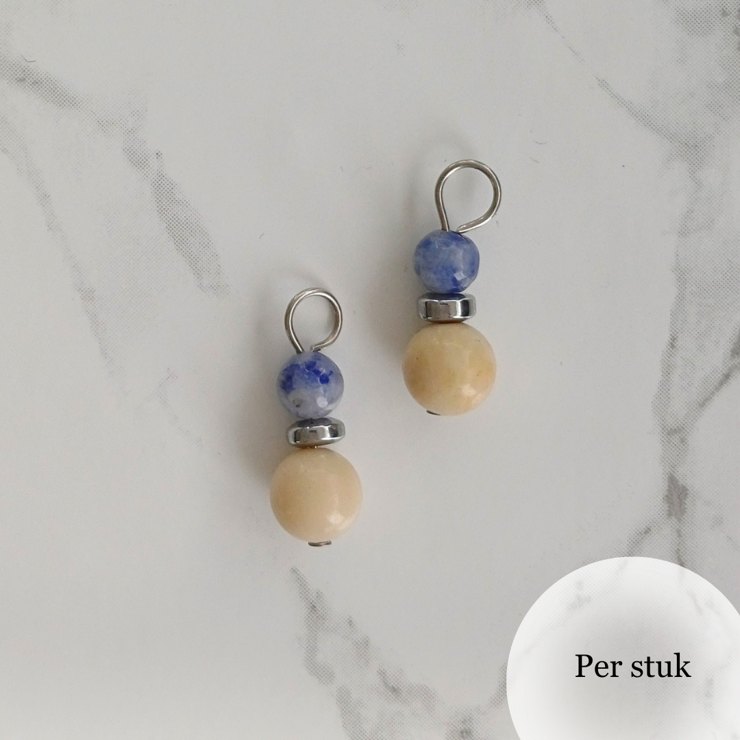 Mix & match bedel met Riverstone en Sodaliet zilverkleur