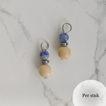 Mix & match bedel met Riverstone en Sodaliet zilverkleur