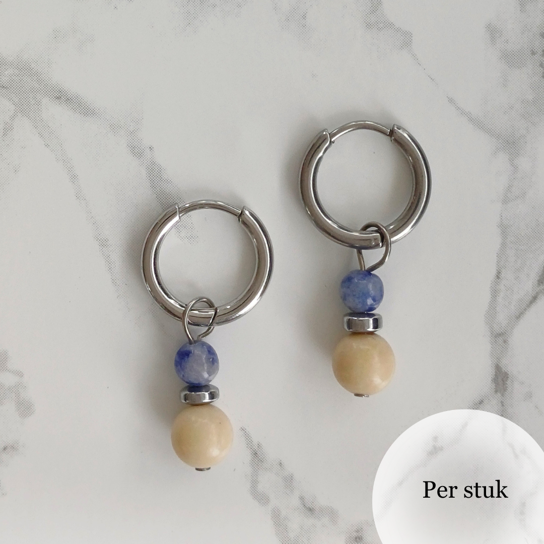 Mix & match bedel met Riverstone en Sodaliet zilverkleur