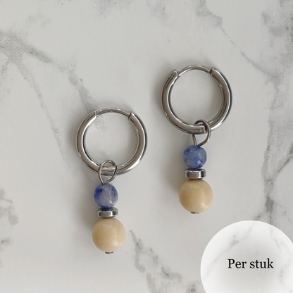 Mix & match bedel met Riverstone en Sodaliet zilverkleur