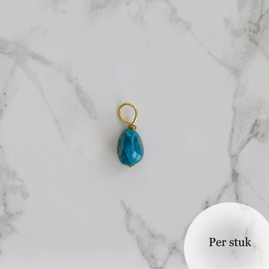 Mix & match orbel bedel met blauwe apatiet goudkleur