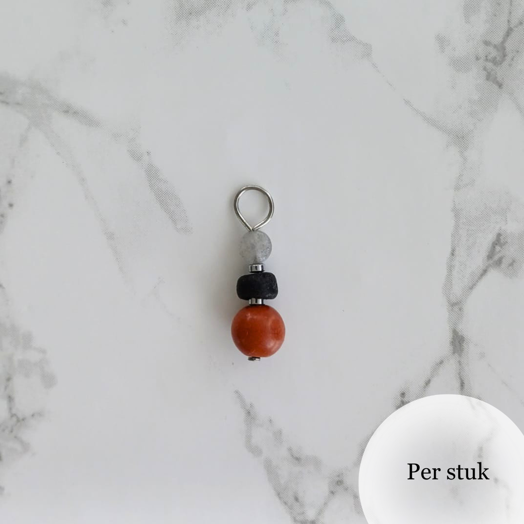 Mix & match bedel met labradoriet, kokos en sunstone